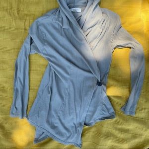 Synergy wrap cardigan with hood 🦈